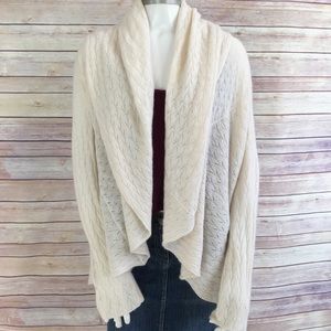 Cynthia Crowley 100% Cashmere Open  Cardigan Sz L